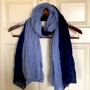 Navy dotted scarf